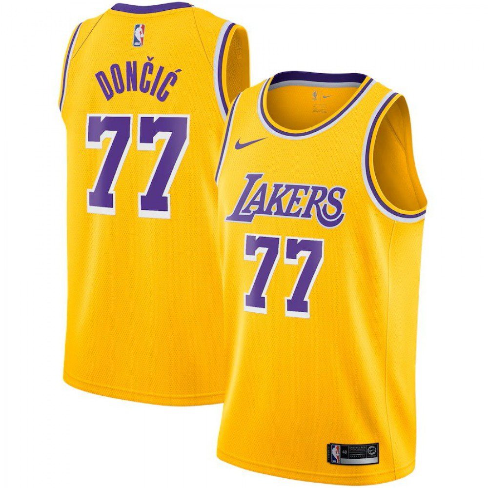 Los Angeles Lakers Youth Icon Edition Swingman Jersey - Gold - Luka Dončić-Pro Kit Vault | Brand New 26/27 Sports Jerseys